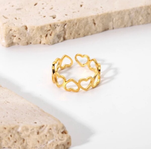 Bague Cœur en Or Élégant