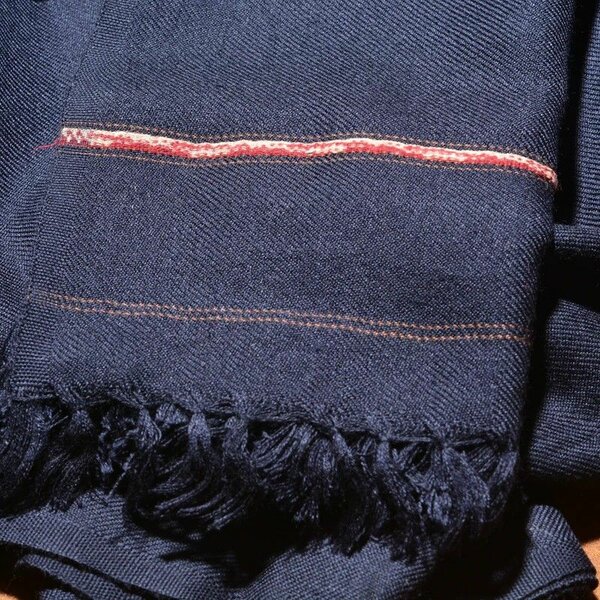 Hunza Mountain Woollen Shawl - Blue