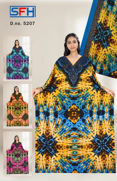 Robe caftan colorée bohème