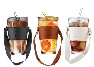 Travel glass tumbler