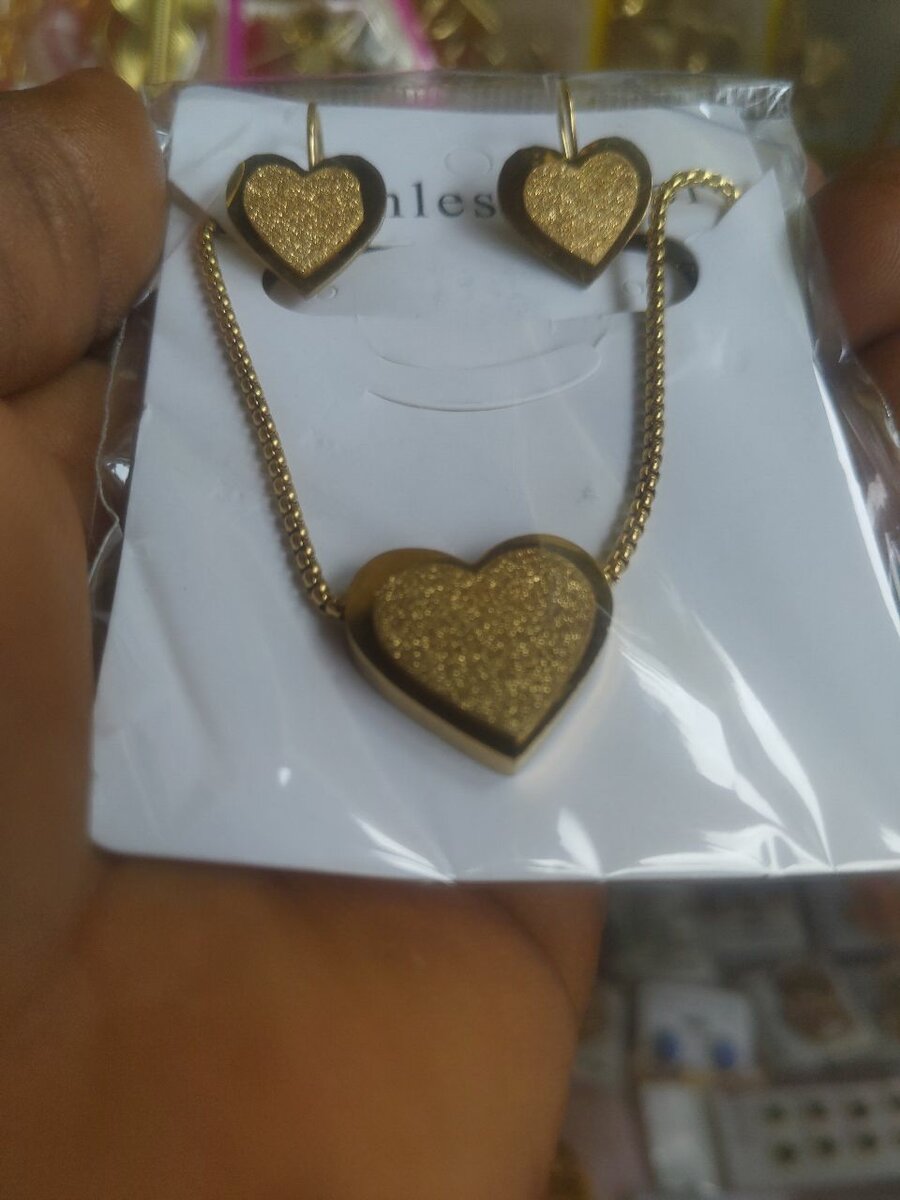 Ensemble Bijoux Cœur Inox