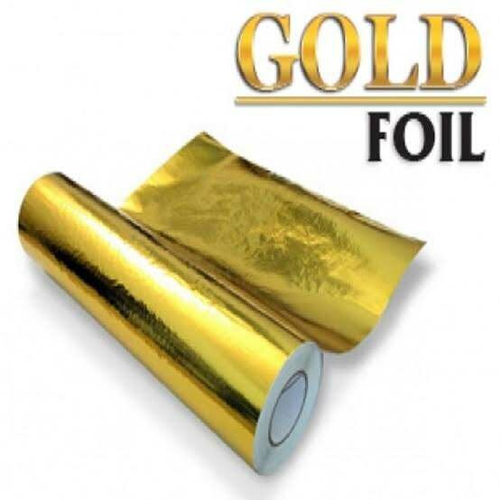 Golden foil paper 25 feet roll