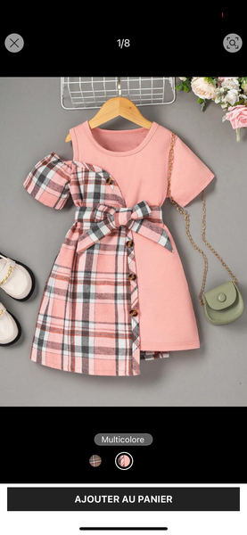 Robe Fille Multicolore Élégante