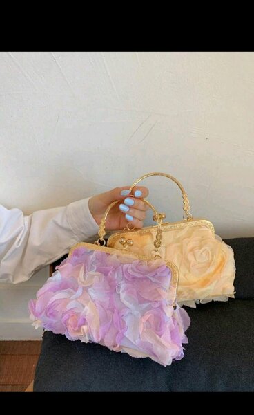 Sac en perles fleurs