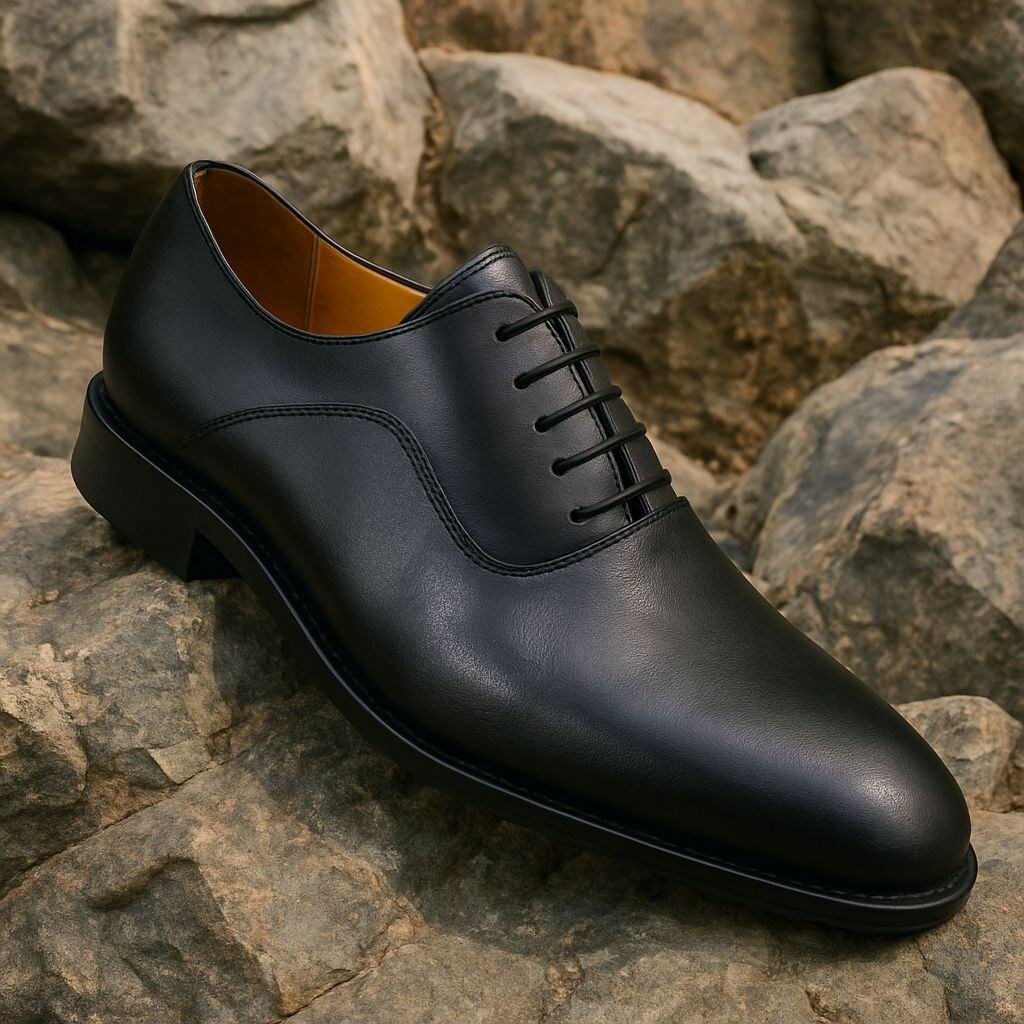 Chaussures Derby en cuir noir