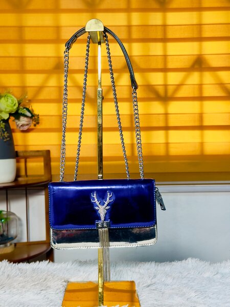 Blue mirror sidebag