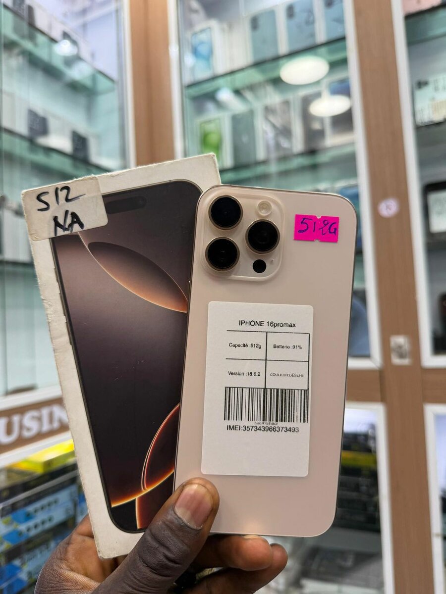 16 pro max 512 giga tout dor