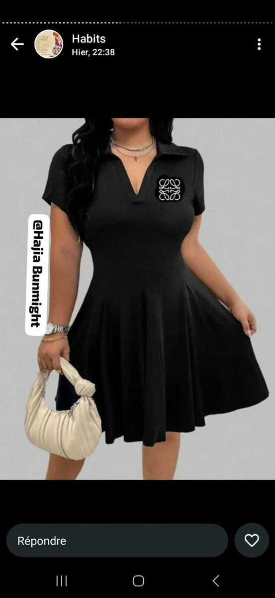 Robe élégante noire et chic