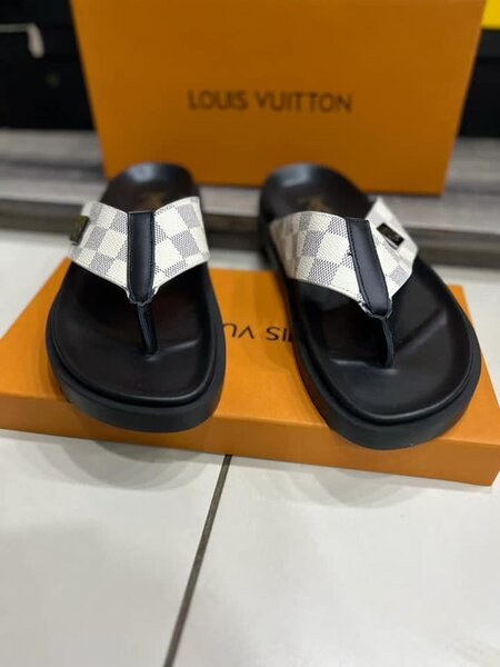 sandales homme imprimé Damier