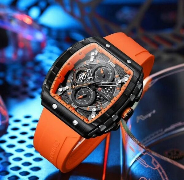 Montre Chronographe CURREN Orange