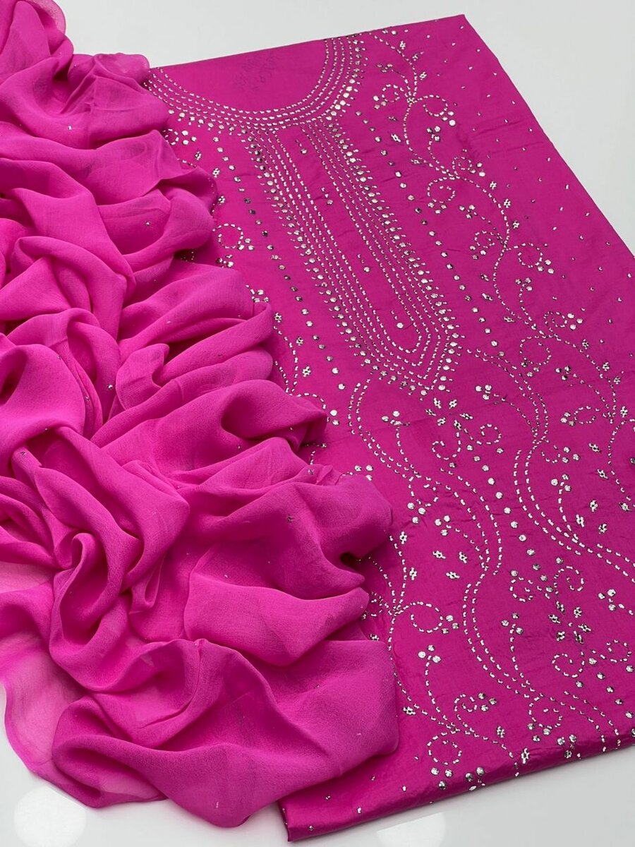 Gtm lawn Mukesh work 3 pc,