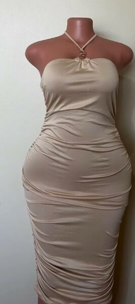Dress beige, stretch