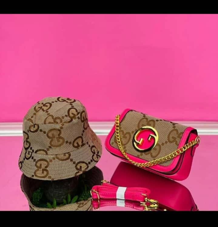 Gucci bag with hat