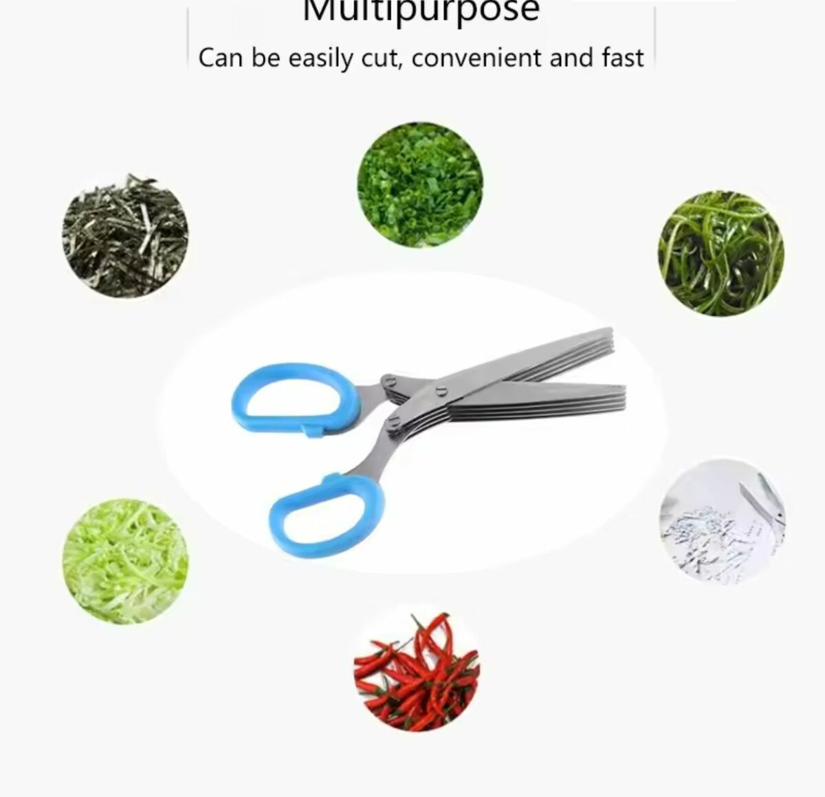 Ciseaux de cuisine opaques multifonctionnels en acier