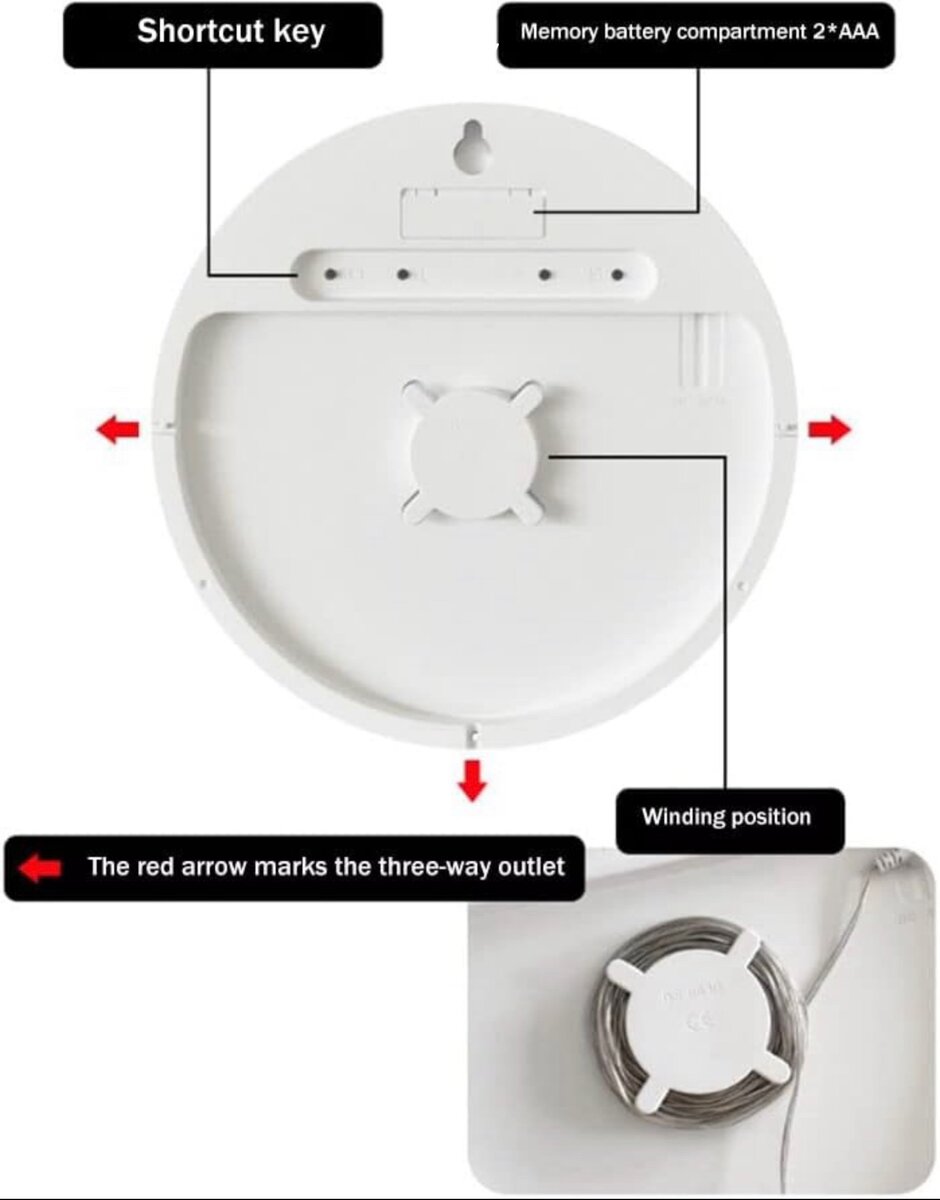 Horloge Électronique 10 Pouces de Salon avec Affichage à LED