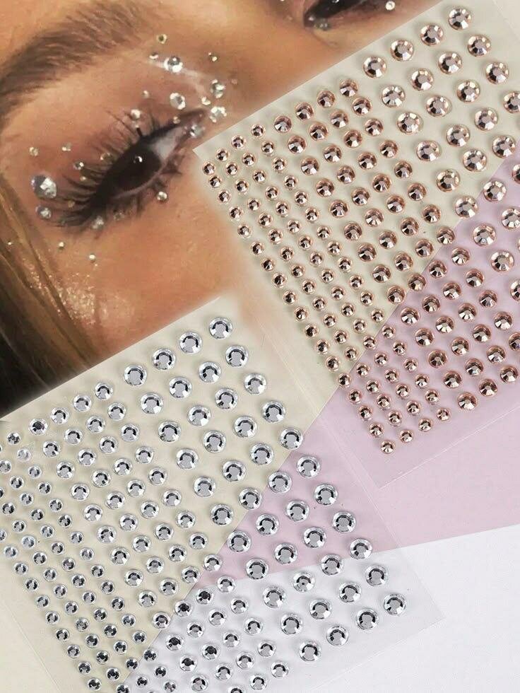 Strass autocollants visage