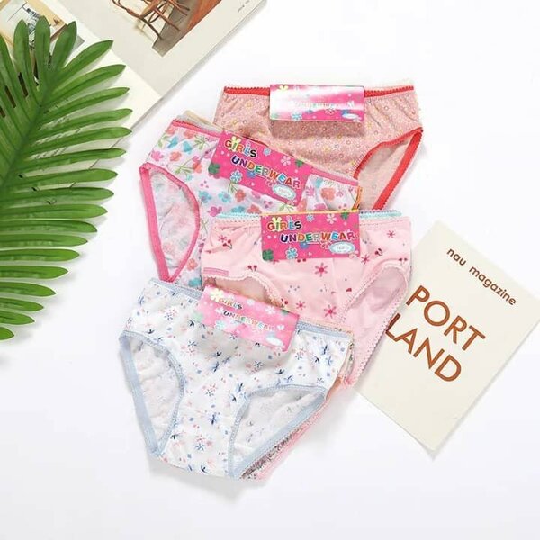 6 slips Enfant Fille  Coton