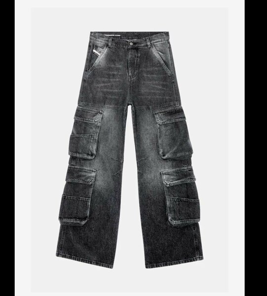 Pantalon cargo en denim homme