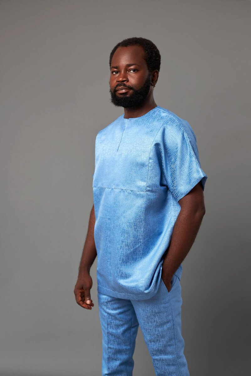 Royal Kimono set in blue