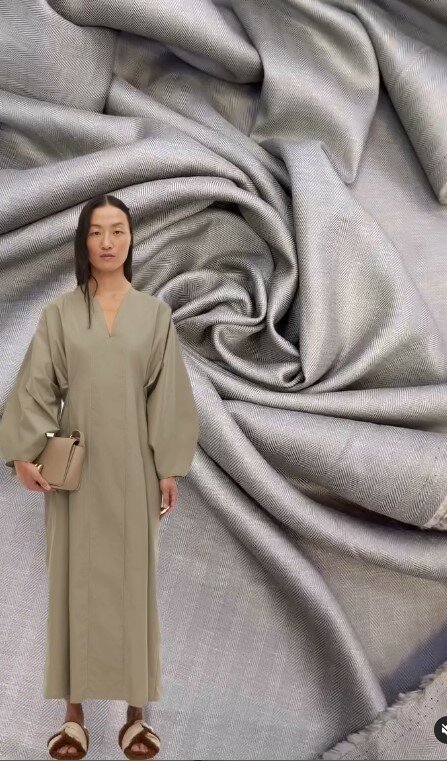 Красивая дышащая льняная ткань для пошива одежды