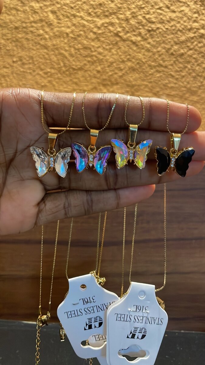 Colliers Papillon Acier Inoxydable