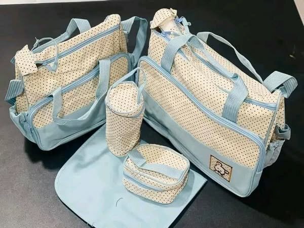 blue set of bags