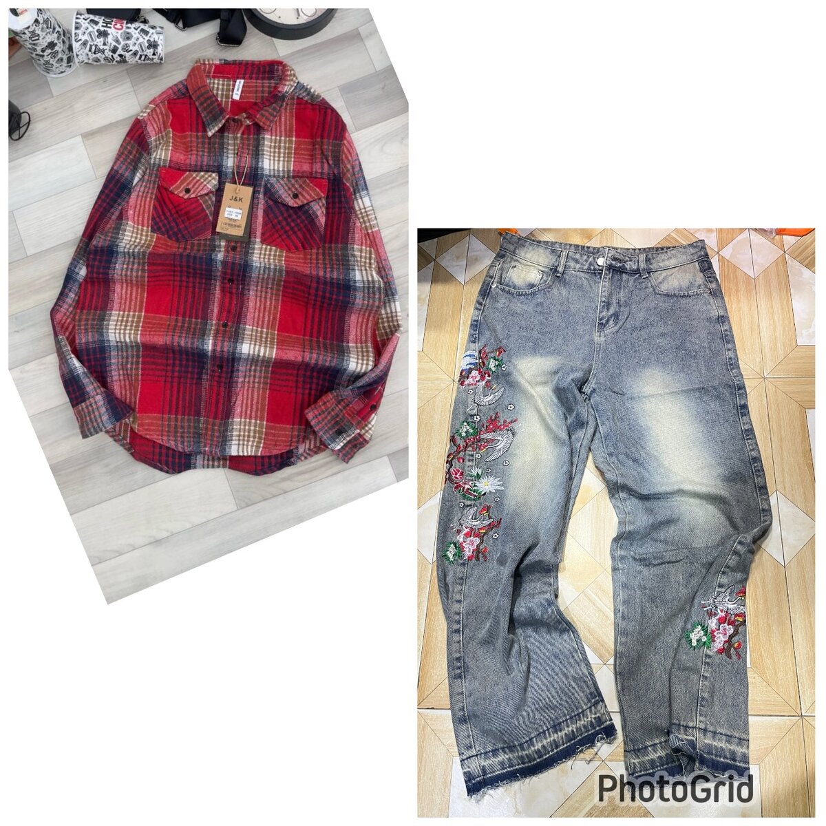 Jeans brodés pour femmes