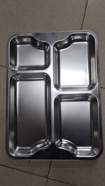 Plateau repas en acier inoxydable