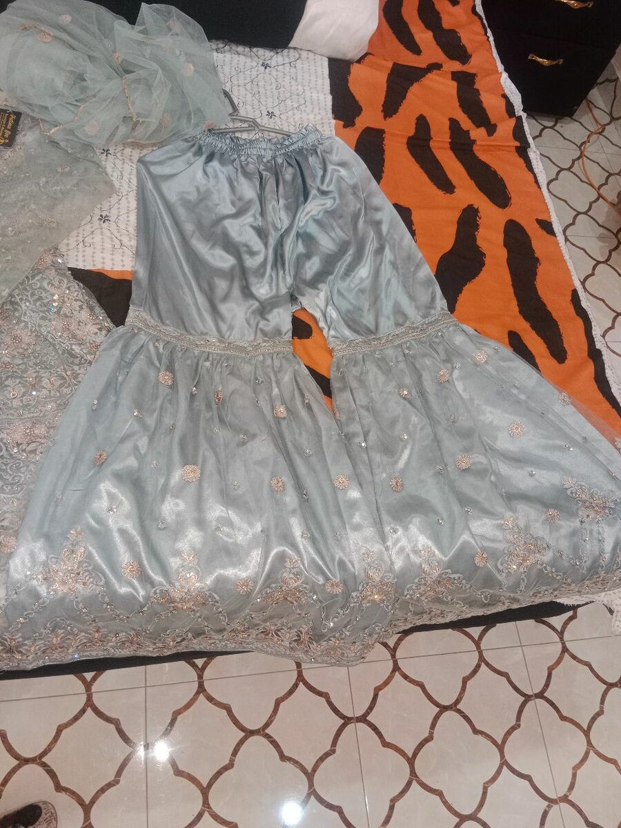 Wedding dress New condition ma. Sharara and fork a