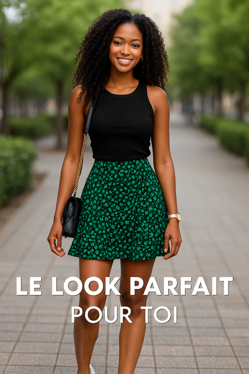 Jupe Fleurie Élégante Femme