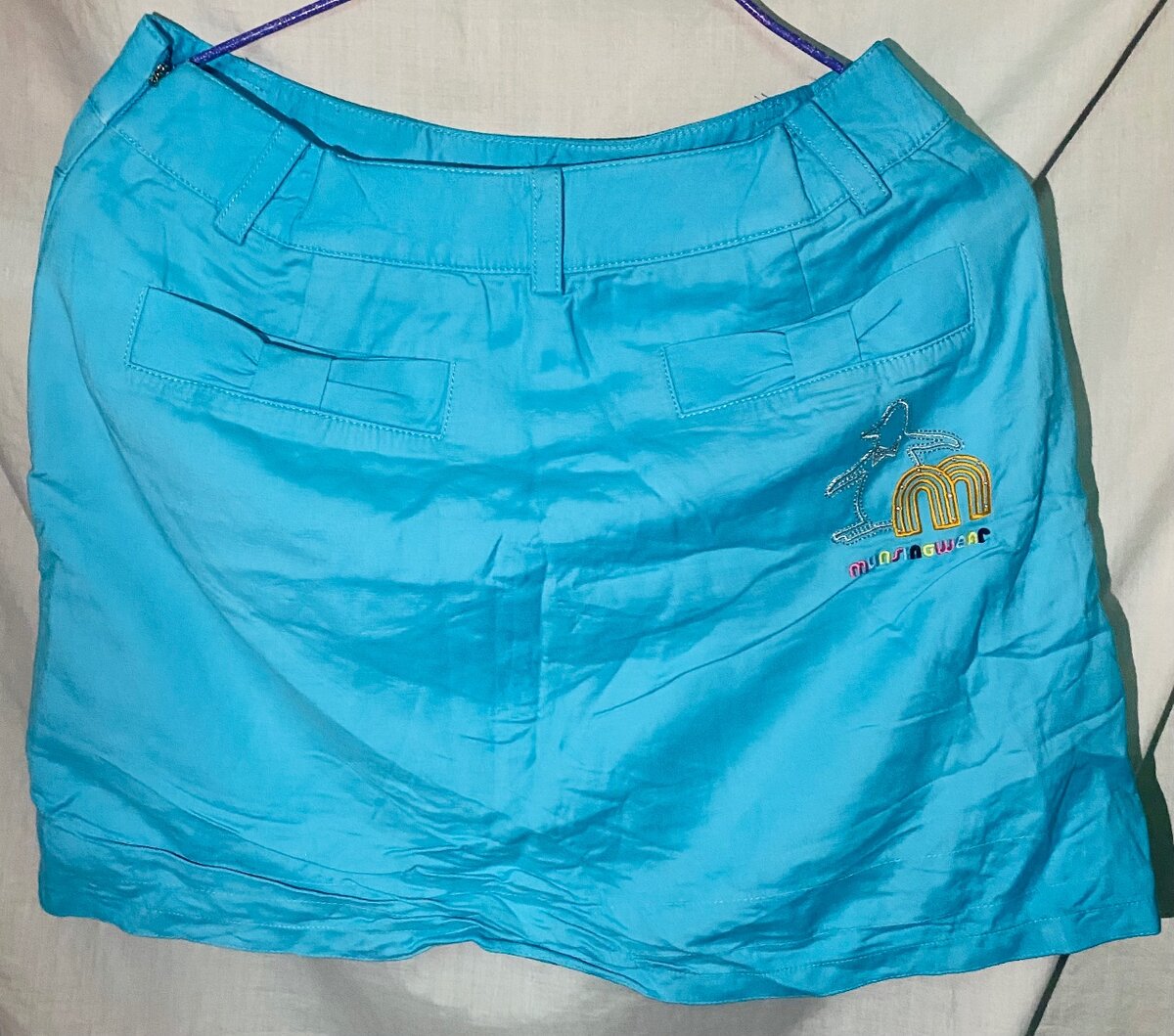 Jupe-short bleu pour femmes