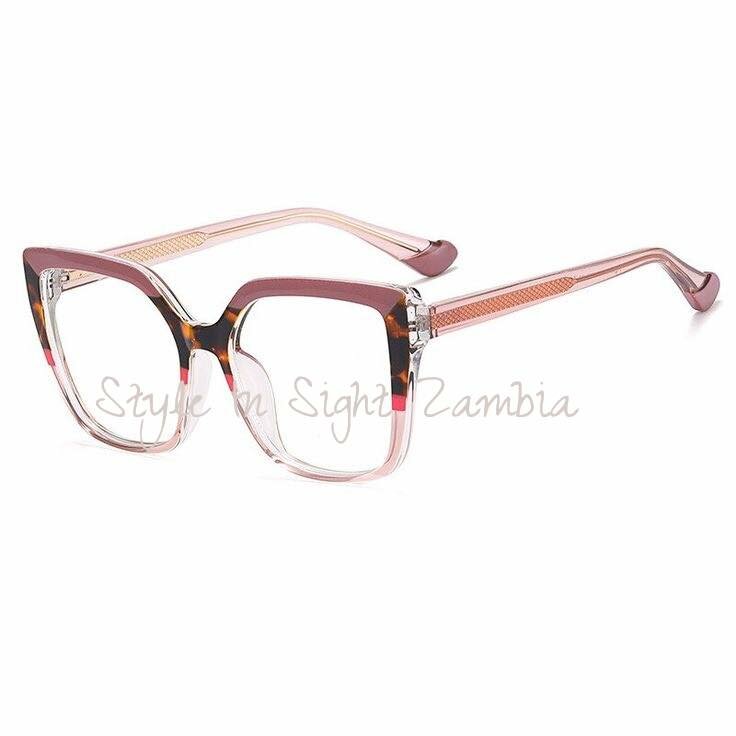 Image glasses, in glossy frame, for work at the computer and telephone with protection against screen radiation