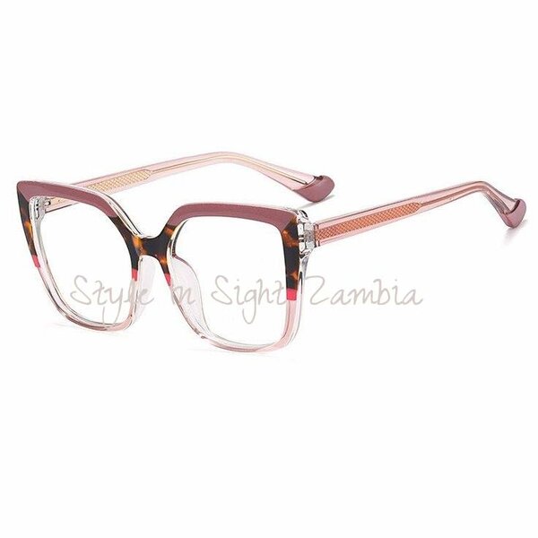 Image glasses, in glossy frame, for work at the computer and telephone with protection against screen radiation