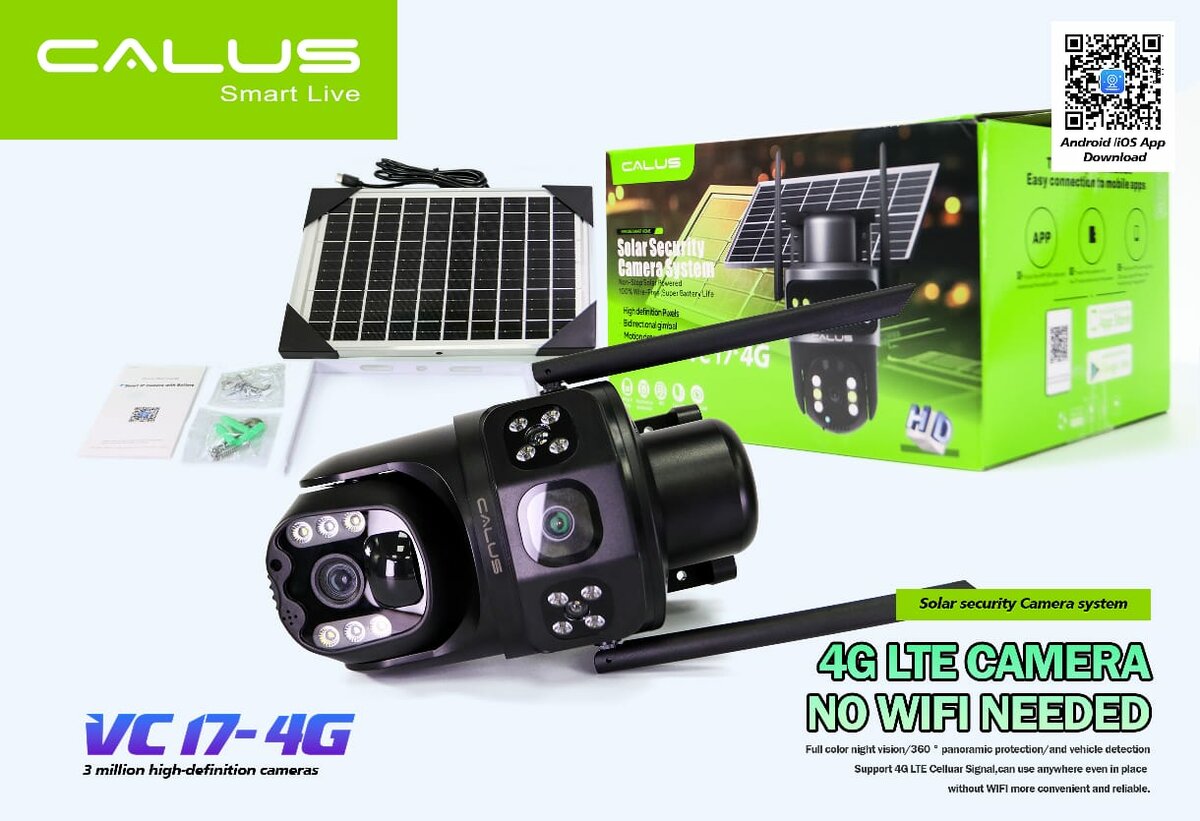 Caméra de sécurité 4G LTE solaire