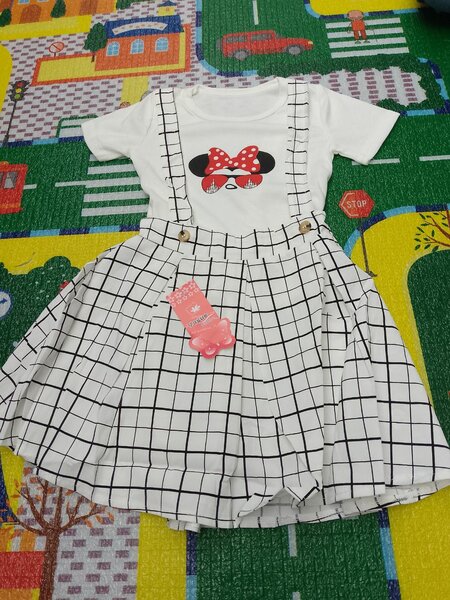 Robe à damier fille