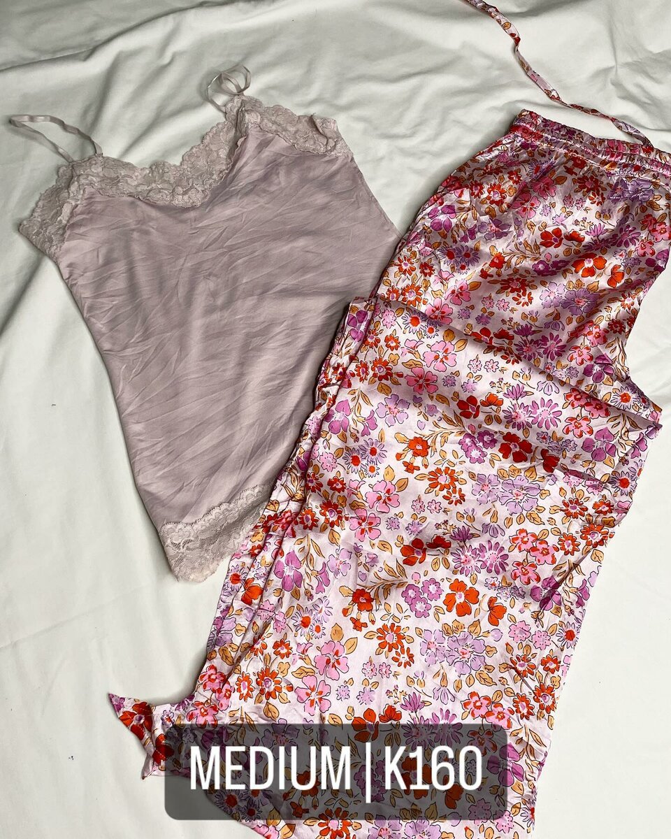 Beautiful women's pajamas with floral print