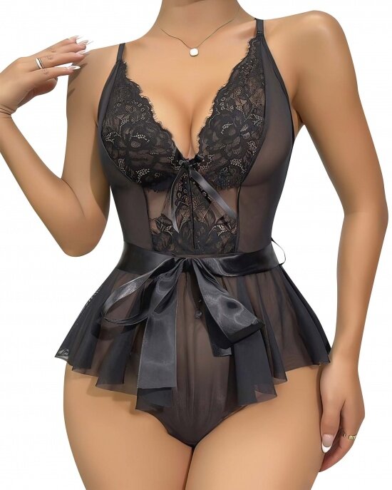Body dentelle noire élégante