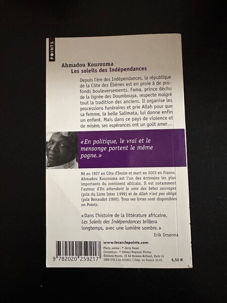 Les soleils des Indépendances- Ahmadou kourouma