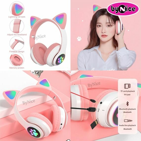 Cat Ear Bluetooth Headphones