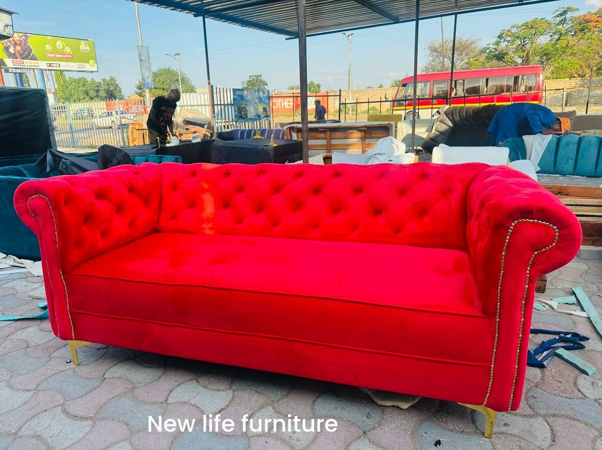 Sofa 3 seaters red