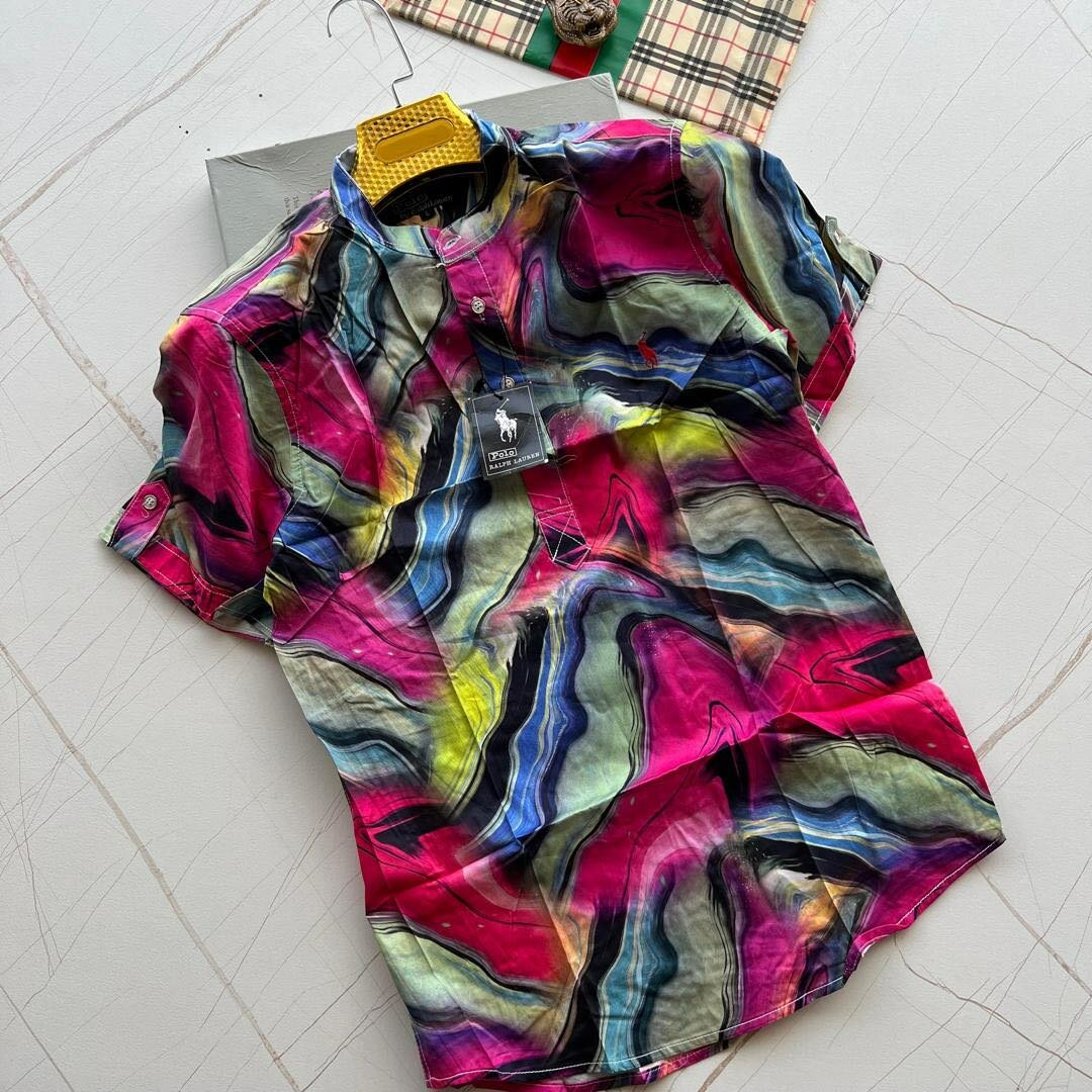 Linen design men's shirt