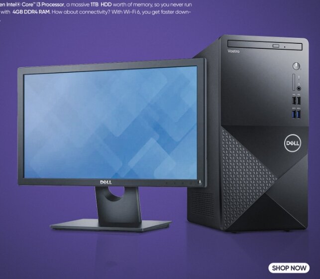 𝗗𝗘𝗟𝗟 𝗩𝗢𝗦𝗧𝗥𝗢 𝟯𝟵𝟭𝟬 | 𝟭𝟮𝘁𝗵 𝗚𝗘𝗡 𝗖𝗢𝗥𝗘 𝗶𝟯 𝗣𝗥𝗢𝗖𝗘𝗦𝗦𝗢𝗥 | 𝟭𝗧𝗕 𝗛𝗗𝗗 · 𝟰𝗚𝗕 𝗥𝗔𝗠