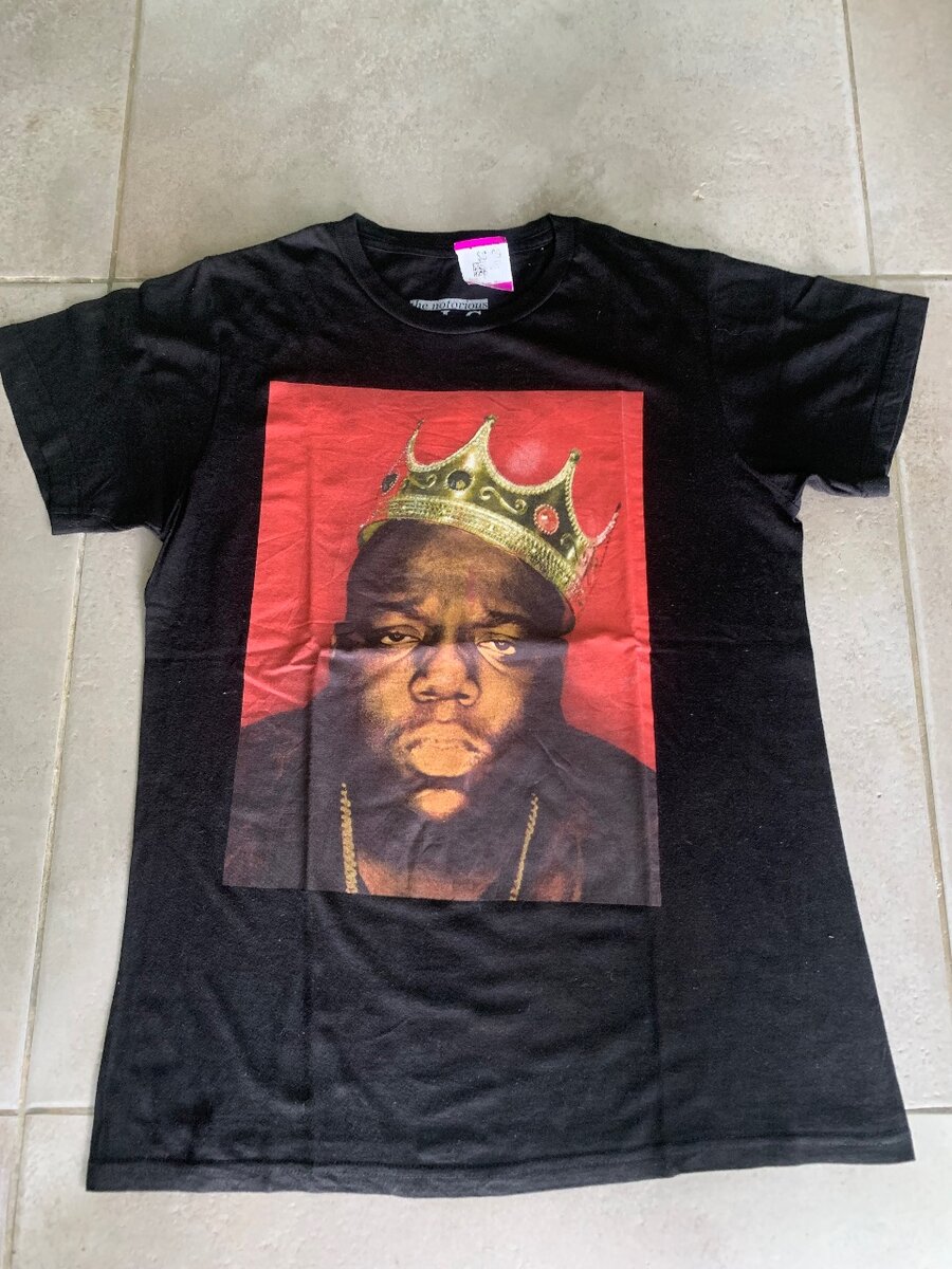 T-shirt Noir Imprimé Icône