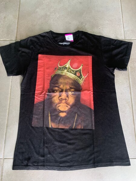 T-shirt Noir Imprimé Icône