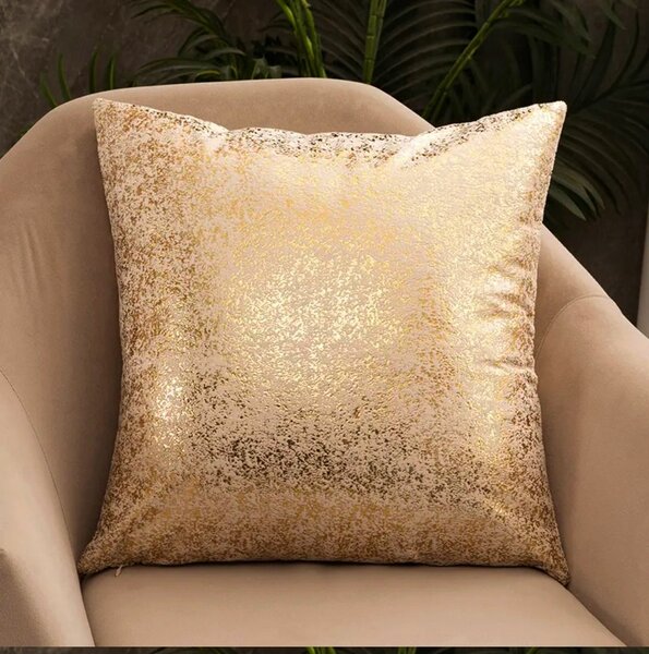 5 Housses de Coussin or