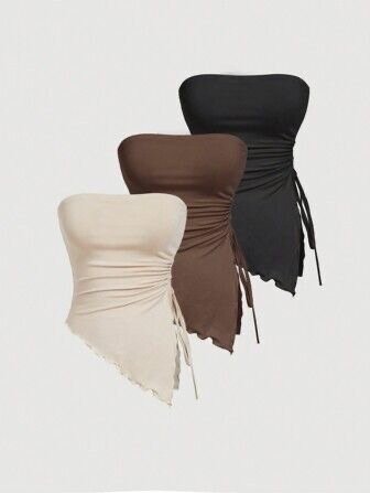 Top bustier drapé élégant