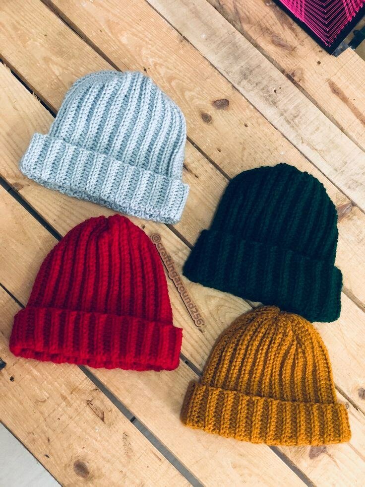 Bonnet tricoté multicolore