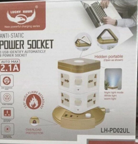 Multiprise tour USB anti-statique 2.1A