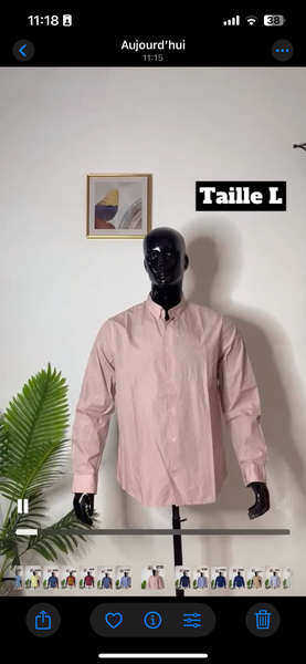 Chemise homme en plusieurs tailles