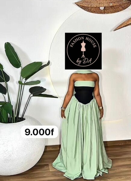 Robe Élegante Bustier Bicolore